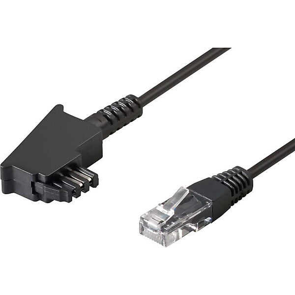 Goobay TAE-F Anschlußkabel 3m,sw,St/St 51233